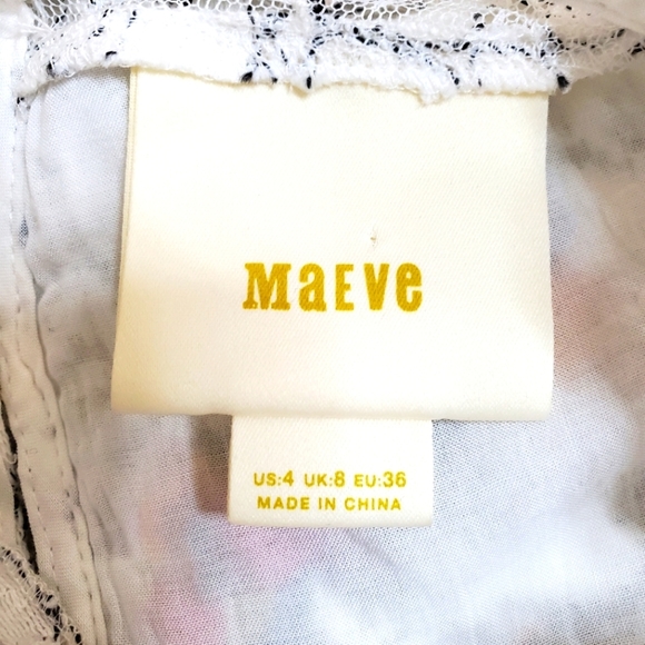 Anthropologie Maeve Macie Lace Embroidered Tank Blouse Top - Picture 12 of 14